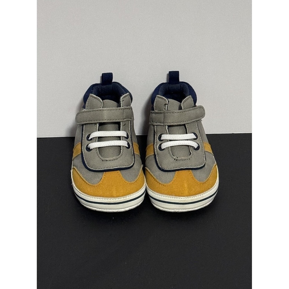 Carter's Baby Boy's Soft Bottom Sneaker: Yellow Blue Gray 9-12m